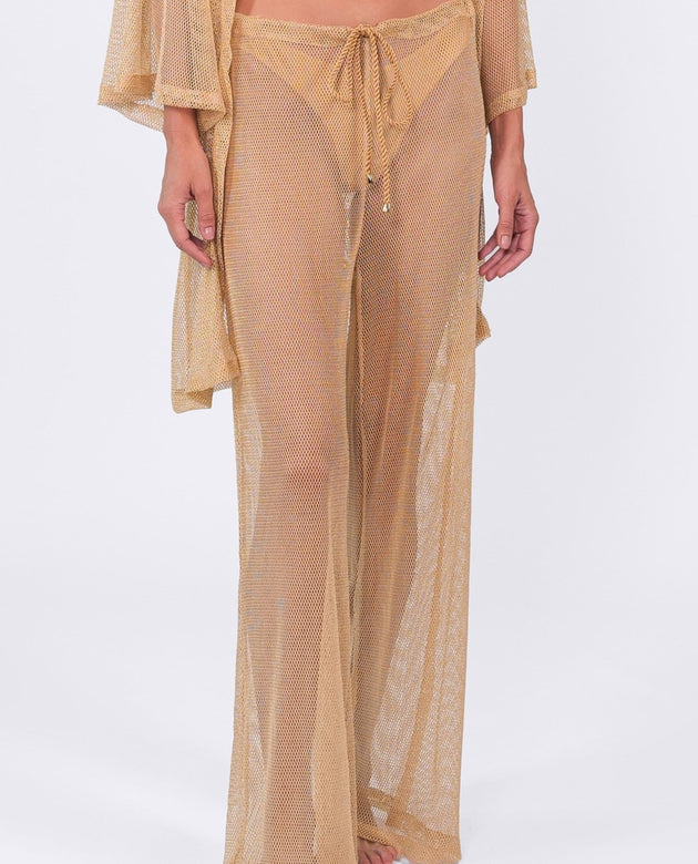 Buzios Shimmer Pants | Gold - Acqua de Luxe Beachwear