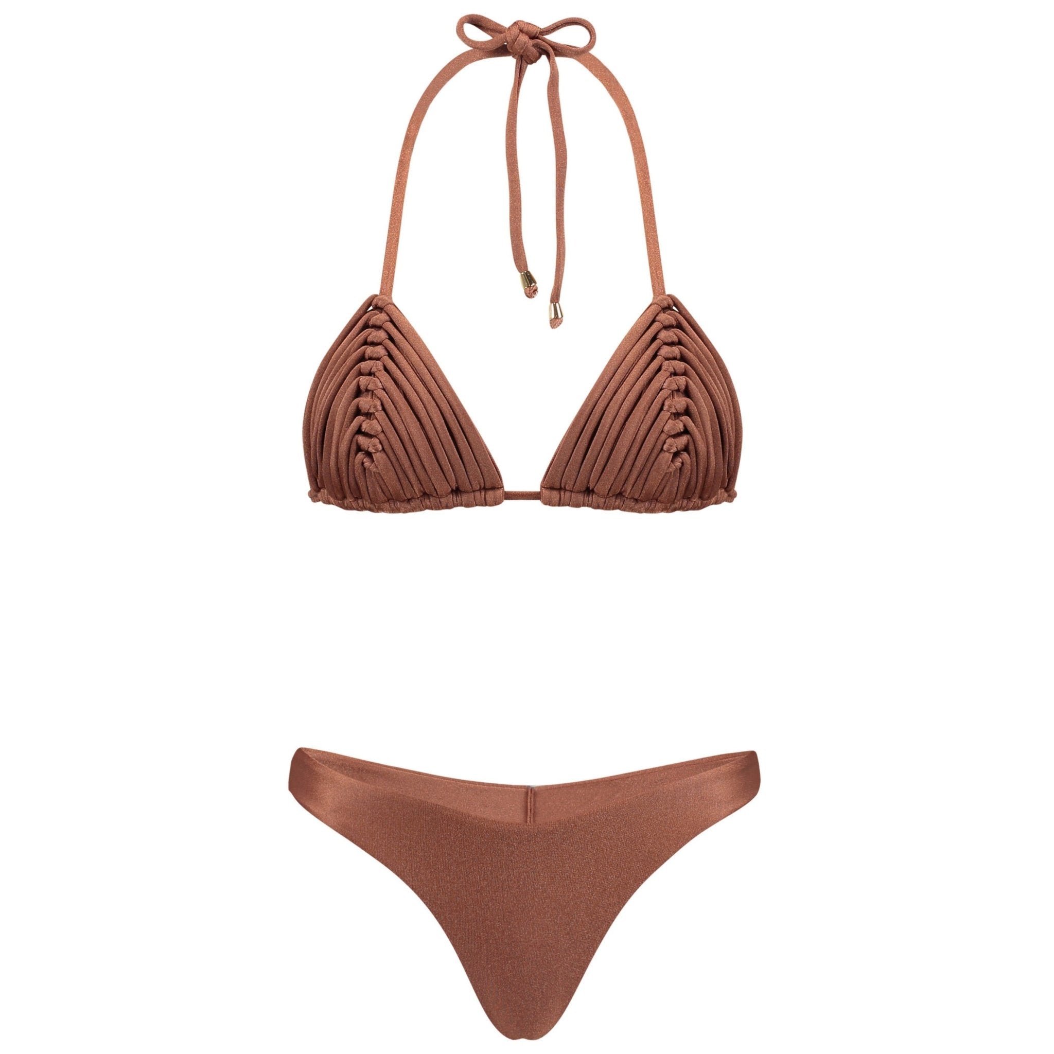 Mykonos Triangle Bikini Set | Gold - Acqua de Luxe Beachwear