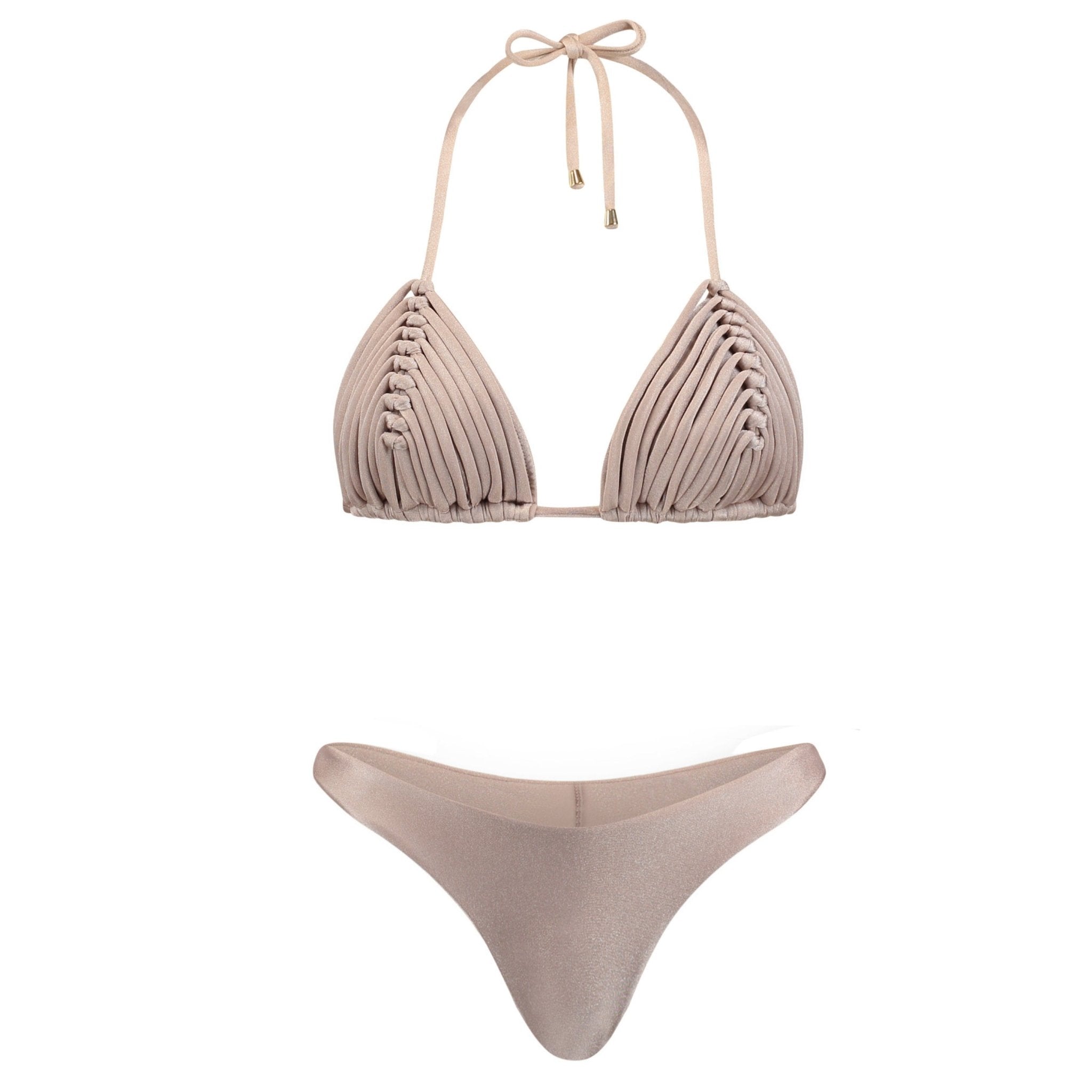 Mykonos Triangle Bikini Set | Gold - Acqua de Luxe Beachwear