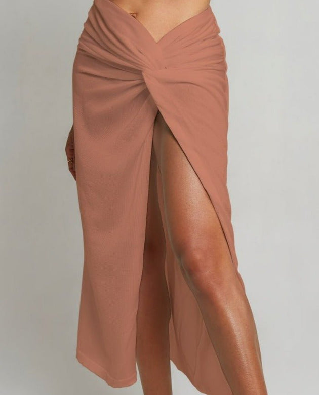 THE ATENA KNOTTED SKIRT - Acqua de Luxe Beachwear