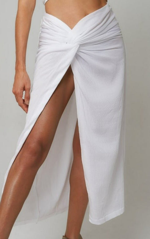 THE ATENA KNOTTED SKIRT - Acqua de Luxe Beachwear